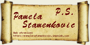 Pamela Stamenković vizit kartica